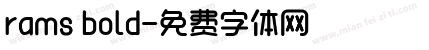 rams bold字体转换